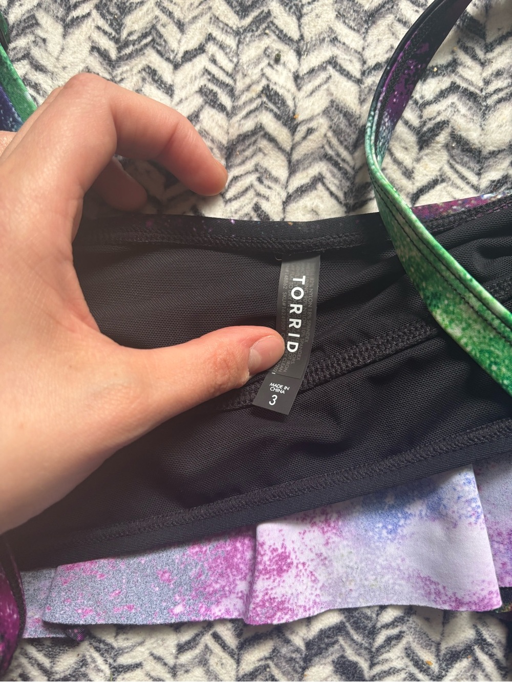 Like New Torrid Black Galaxy Bikini Top Swimwear Size 3XL - Picture 5 of 8